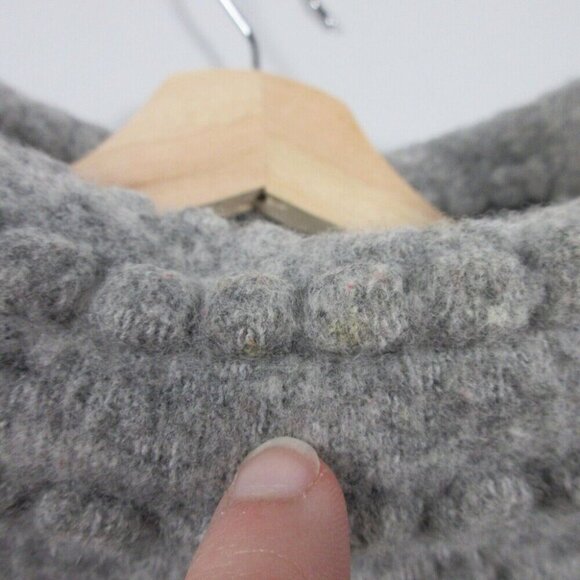 Sarah Pacini Women Gray Knit Turtle Neck Sweater Zipper Accent Wool Blend OS 350 - Picture 5 of 15